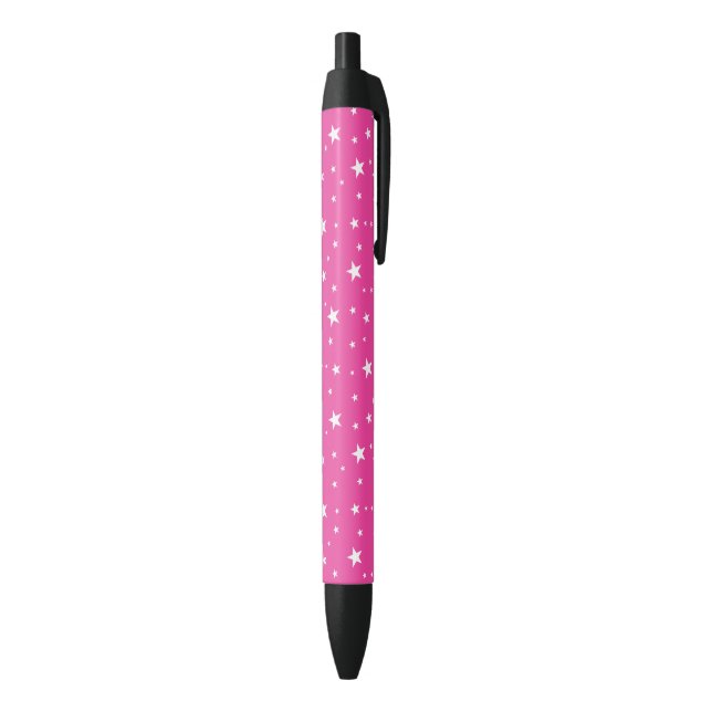 Caneta Preta Padrão de estrelas Rosa (parte de inferior (Vertical))