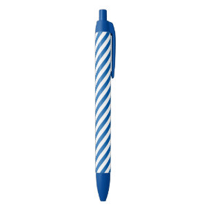 Caneta Preta Padrão de faixas de graus azul&branco