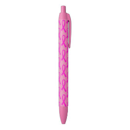 Caneta Preta Padrão de Fita Rosa Quente do Cancer da Mama