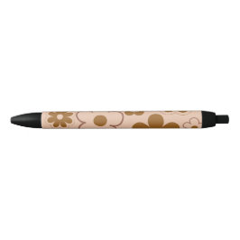 Caneta Preta Padrão de Flor de Hippie Y2K do Forno de Outono Ca
