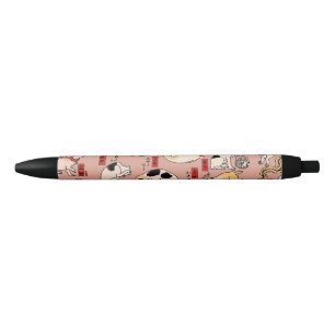 Caneta Preta Padrão de Gato Ukiyo-e Japonês Vintage: Kuniyoshi
