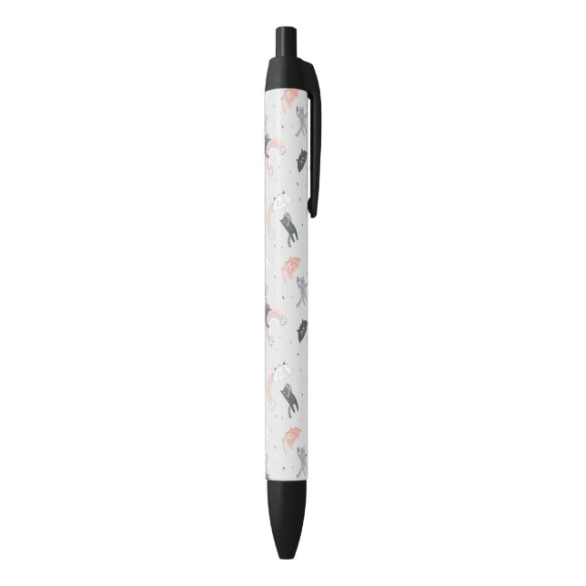 Caneta Preta Padrão de Gatos de Choque em Cuta (parte de inferior (Vertical))