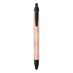 Caneta Preta Padrão de Listra Colorido Aquarela Brilhante