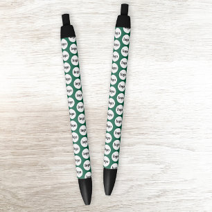 Caneta Preta Padrão de logotipo Promocional comercial verde