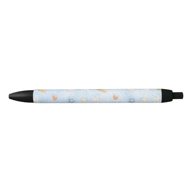 Caneta Preta Padrão de Páscoa Azul (Frente)