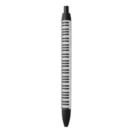Caneta Preta Padrão de piano
