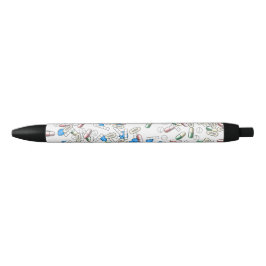Caneta Preta Padrão de Pó de Comprimidos