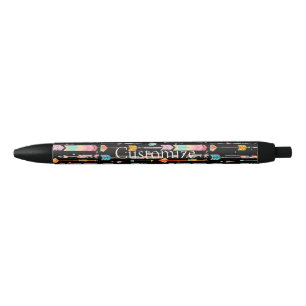 Caneta Preta Padrão de Seta Multicolorida Thunder_Cove