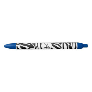Caneta Preta Padrão de Zebra