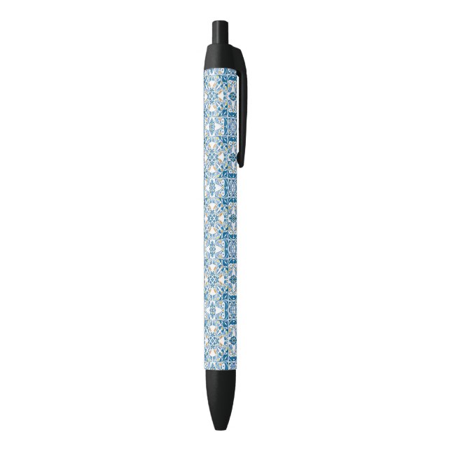 Caneta Preta Padrão do Azulejo português (parte de inferior (Vertical))