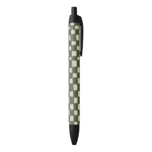 Caneta Preta Padrão do quadro de verificação da Cinza verde leg