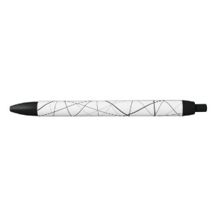 Caneta Preta Padrão geométrico preto e branco