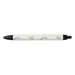 Caneta Preta Padrão Ladybug na cinza