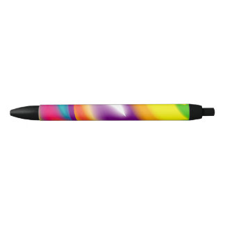 Caneta Preta Padrão radial colorido