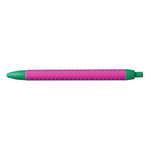Caneta Preta Padrão Rosa Estrela