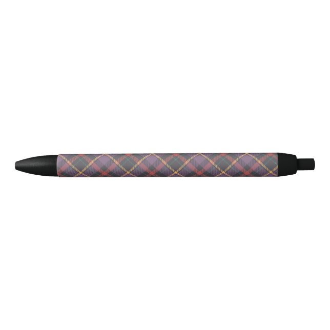 Caneta Preta Padrão Xadrez Clássico (Frente)