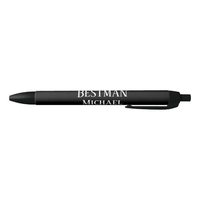 Caneta Preta PADRINHO DE CASAMENTO Bestman GIFTS Classic Black (Parte Inferior)