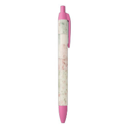 Caneta Preta Padrões de Colcha Floral Rosa de Hortelã Fazenda O