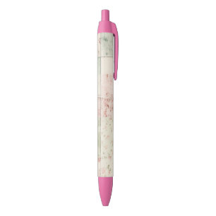 Caneta Preta Padrões de Colcha Floral Rosa de Hortelã Fazenda O