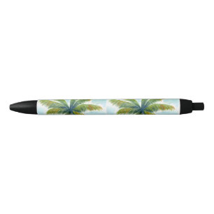 Caneta Preta Palmeira tropical de praia num dia ensolarado