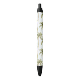 Caneta Preta Palmeiras brancas tropicais