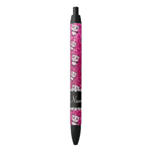 Caneta Preta Pandas de néon conhecidas personalizadas do brilh