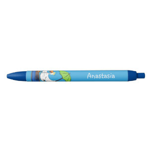 Caneta Preta Pato engraçado com desenho animado dançando guar