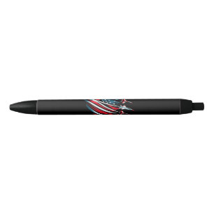 Caneta Preta Patriótica USA Flag Fighter Jets Boys 4 de julho