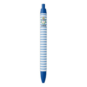 Caneta Preta Patriótico de Bandeira da Argentina