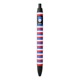 Caneta Preta Patriótico de Bandeira da Eslovênia