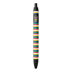 Caneta Preta Patriótico de Bandeira da Namíbia