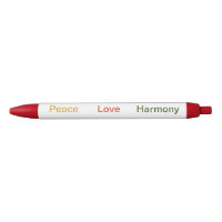 Peace Love Harmony Gold verde vermelho