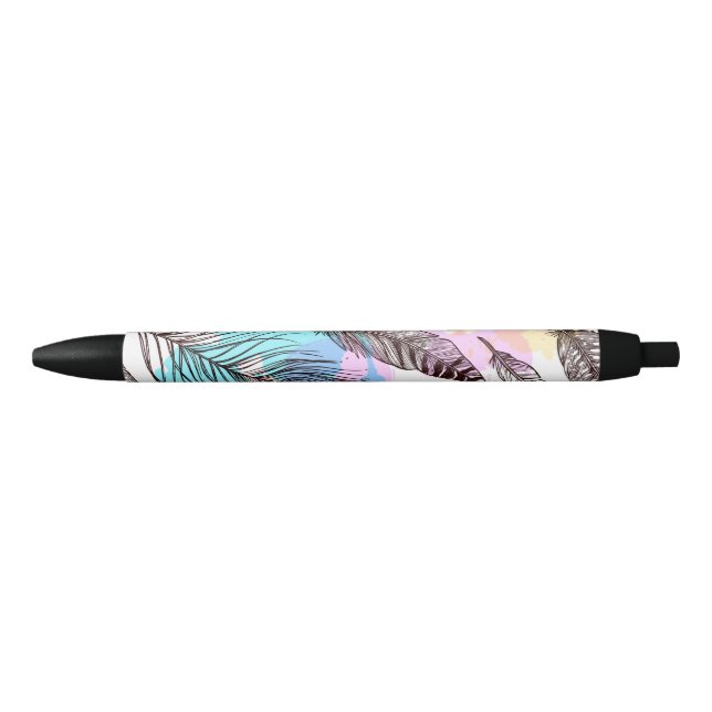 Caneta Preta Peacock Feather (Frente)