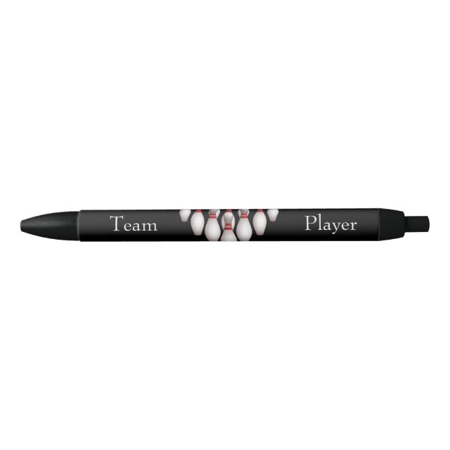 Caneta Preta Pen (Bowling Pins) (Frente)