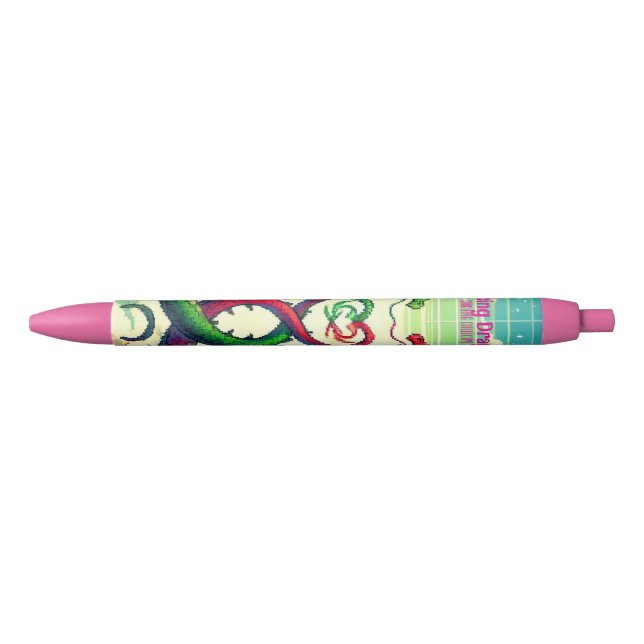 Caneta Preta pen dancing dragons cc (Frente)