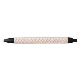 Caneta Preta Pen with a light pink floral pattern