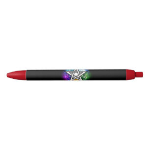Caneta Preta Pentagrama do Wiccan