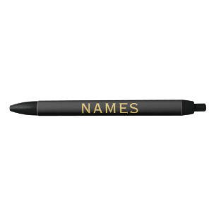 Caneta Preta Personalizado Com Sobrenome ou Apelido Neles