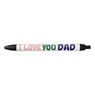 Caneta Preta personalizado eu amo você pai Faça o seu próprio