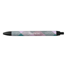 Caneta Preta Personalizado Scandinavo Cor-de-Rosa Personalizado