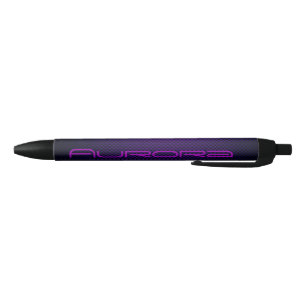 Caneta Preta Personalizar fibra de carbono preto roxo padroniza