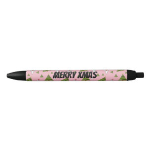 Caneta Preta Personalizar Papais noeis e Árvore de Natal