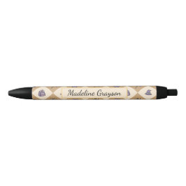 Caneta Preta Personalized Magic Academy Wizard School Gold