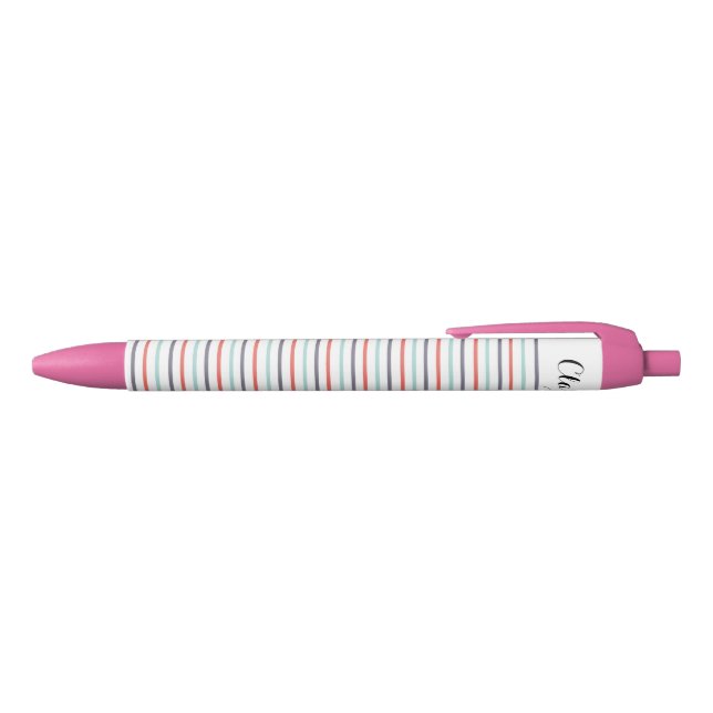 Caneta Preta Personalized Striped Pen (parte de cima)