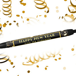 Caneta Preta Pessoal empresarial | Tinta preta do Feliz ano nov