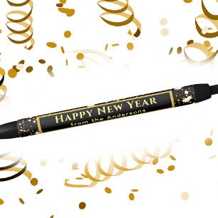 Caneta Preta Pessoal empresarial   Tinta preta do Feliz ano nov