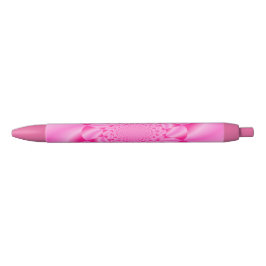 Caneta Preta Pétala de Folha Rosa 