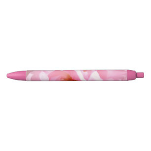 Caneta Preta pétalas cor-de-rosa rosas pálido
