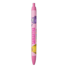 Caneta Preta Pink Birthday FUN Monsters kids