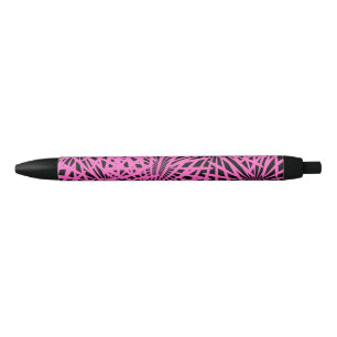 Caneta Preta pinkblackanista floral
